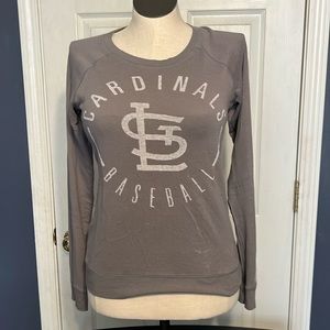 St Louis Cardinals PINK Long Sleeve Lace Back shirt